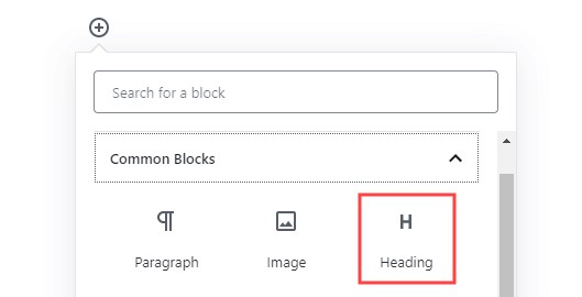 Cómo agregar un encabezado en el editor de bloques predeterminado de WordPress